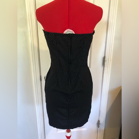 🎁 2 For $30 Y2K Polkadot Strapless Pinup Mini Dress With 3D Rosebuds - Picture 8 of 8